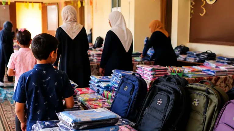 مؤسسة نبيل الكاتب توزع مستلزمات دراسية على 600 مستفيد بدار رعاية في البحيرة