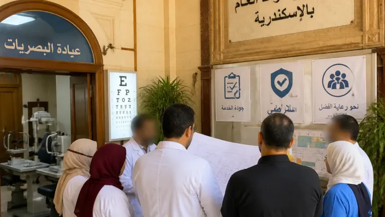 وكيل صحة الإسكندرية يتفقد مستشفى الرمد العام ويؤكد تطوير خدمات العيون بالإسكندرية