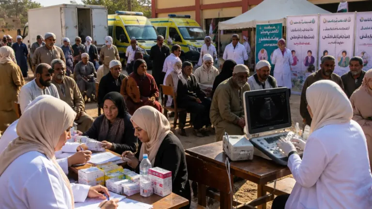 قافلة طبية في حجازة قبلي بقوص تكشف على 614 مواطنًا وتقدّم خدمات متكاملة
