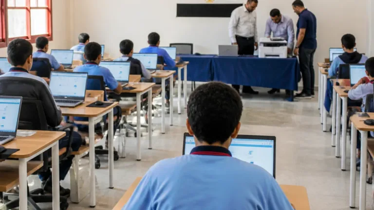 مدير تعليم الوادي الجديد يتابع انتظام الاختبار الإلكتروني للمتقدمين إلى مدارس STEM