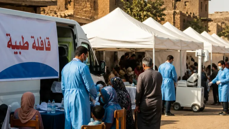 قافلة طبية مجانية للأسر الأولى بالرعاية تصل دشاشة بمركز سمسطا في بني سويف