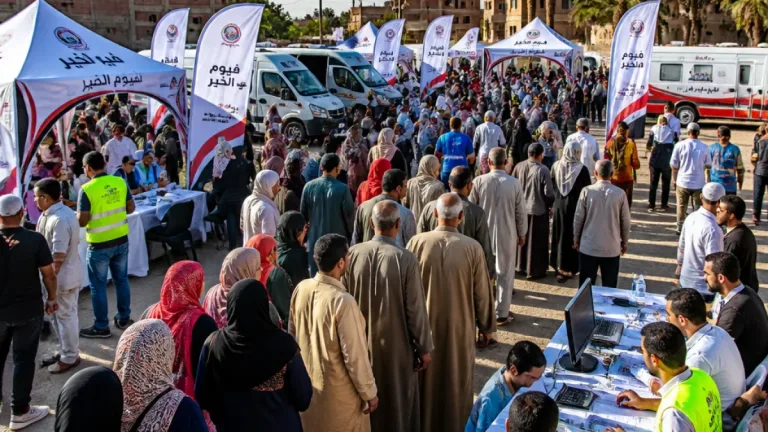 محافظ الفيوم: 6982 مستفيدًا من خدمات مبادرة «فيوم الخير» في قرية كفر عبود بأبشواي
