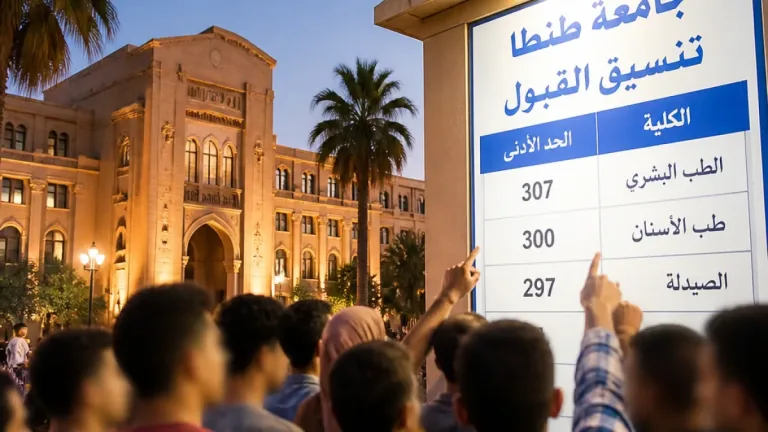 إعلان الحدود الدنيا لتنسيق المرحلة الأولى وتأثيرها على طلاب طنطا