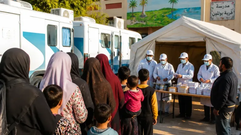 قافلة طبية بكفر الدوار تفحص 700 مواطن وتقدم خدمات مبادرة «أطفال أصحاء» في بولين