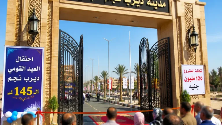 محافظ الشرقية يفتتح بوابة مدخل ديرب نجم بتكلفة 700 ألف جنيه ضمن خطة تطوير المداخل