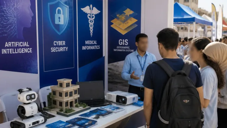 جامعة دمياط تعرض برامج أكاديمية وتطبيقية متعددة في معرض أخبار اليوم للتعليم العالي