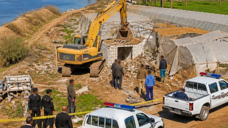 حملات إزالات موسعة بالمنوفية تشمل نهر النيل ومواقع زراعية وبناء مخالف