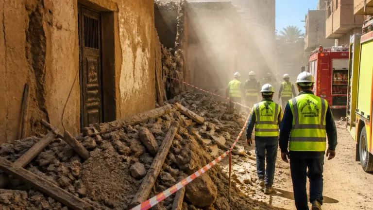 انهيار جزئي بمنزل في حي غرب سوهاج يخلّف وفاة طفل وإجراءات عاجلة من المحافظ
