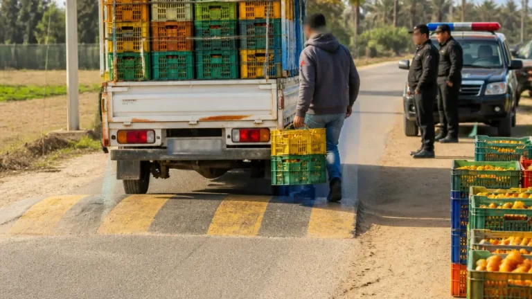 القبض على عنصر مجرم سرق حمولة سيارة ربع نقل أثناء مرورها فوق مطب بالقليوبية
