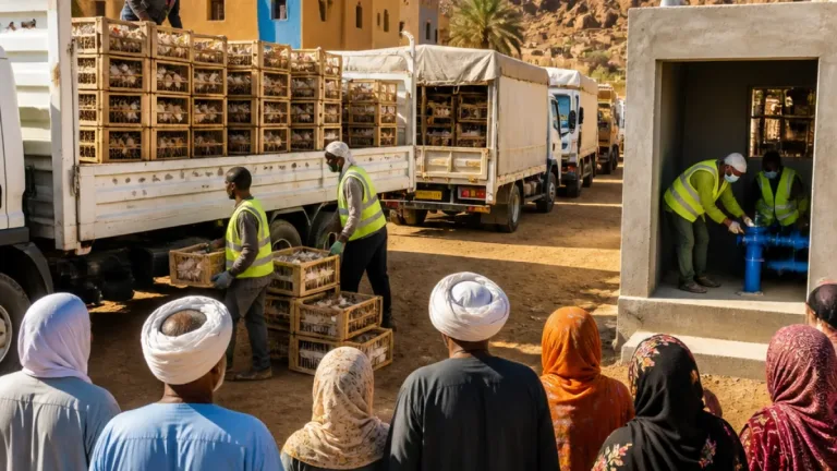 قافلة عاجلة من وزارة الزراعة تصل كلابشة بأسوان لدعم 750 أسرة وإصلاح شبكات المياه