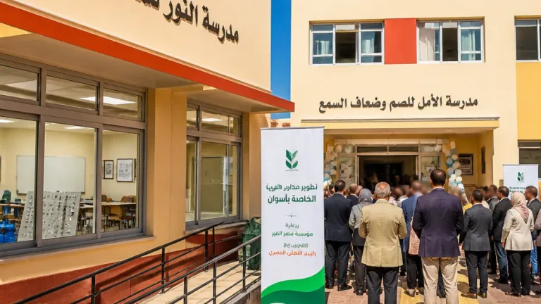 محافظ أسوان يفتتح مدرستي الأمل والنور بعد تطوير شامل بدعم مؤسسي ومصرفي