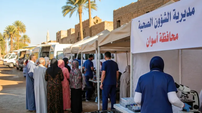 مديرية صحة أسوان تنفذ 8 قوافل خلال يوليو وتكشف على أكثر من 8 آلاف مواطن