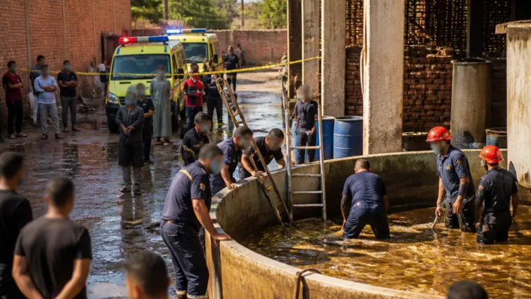 مصرع عاملين وإصابة 8 باختناق في حادث داخل مصنع مخللات بقرية بالمنيا