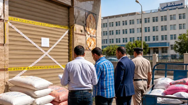 غلق فرن بمحيط مستشفى المنصورة التخصصي لحين استيفاء اشتراطات الصحة والسلامة