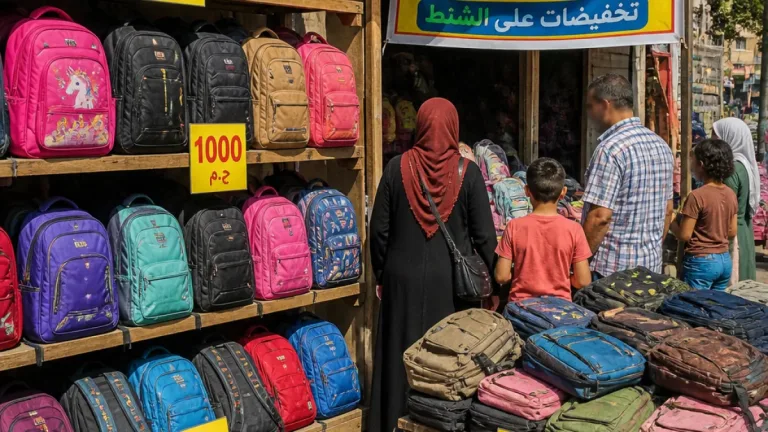 ارتفاع ملحوظ في أسعار شنط المدرسة بأسيوط والأسر تلجأ إلى المستعمل وتطالب بتدخّل المعارض المخفّضة