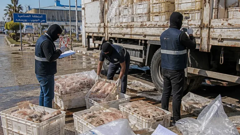 ضبط 855 كجم من مصنعات اللحوم الفاسدة في المنطقة الصناعية بجنوب بورسعيد