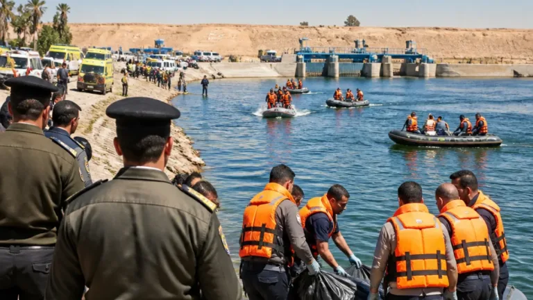 انتشال جثمان الغريق الخامس في حادث غرق جماعي بنهر النيل جنوب الأقصر