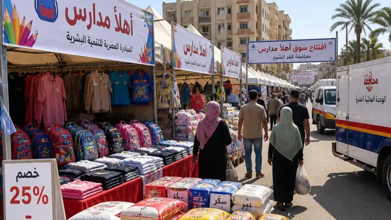 افتتاح معرض «أهلًا مدارس» بكفرالشيخ لتوفير المستلزمات بتخفيضات تصل إلى 35%