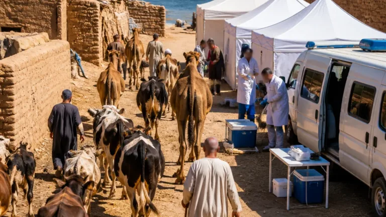 الأقصر تطلق حملة تحصين واسعة للحيوانات ضد الحمى القلاعية ووادي متصدع بدءًا من 29 أغسطس