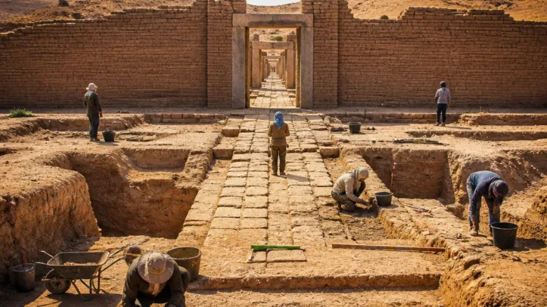 اكتشاف سور معبد وممرّات حجرية في تل أبو صيفي بالقنطرة يكشف دور الإسماعيلية التاريخي في حماية الحدود