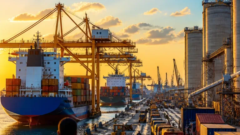 ميناء دمياط يستقبل 9 سفن ويصدر 27.8 ألف طن بضائع خلال 24 ساعة