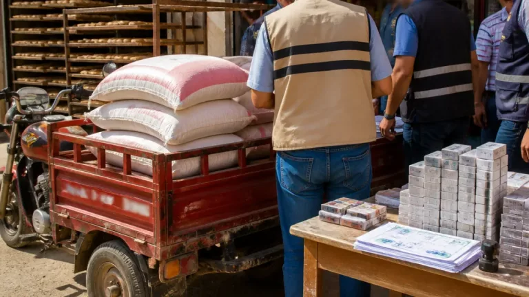 حملة تموينية على أسواق الفيوم تضبط دقيقًا مدعّمًا وسجائر مهربة وتحرير محاضر متعددة