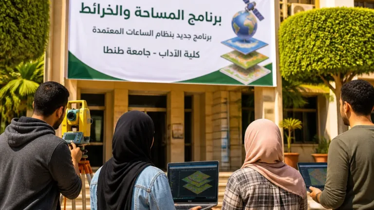 برنامج المساحة والخرائط في كلية الآداب بطنطا يؤهل خريجين للعمل في مشروعات التنمية