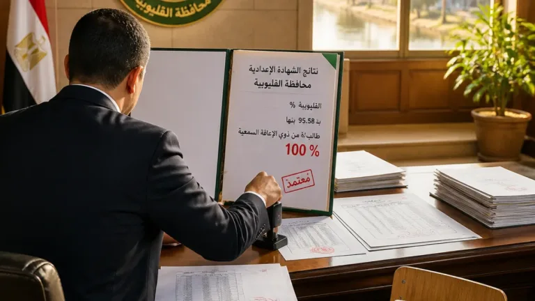 القليوبية تعتمد نتيجة الدور الثاني للإعدادية بنجاح عام 94.47% وإنجاز كامل لطلاب الصم