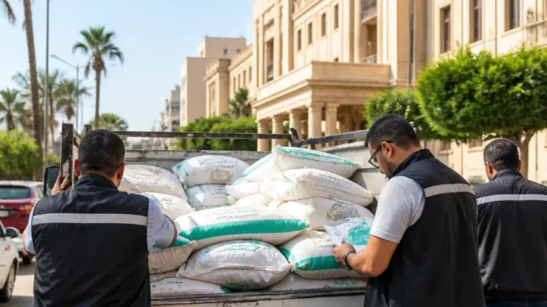 التموين بالبحيرة تضبط سيارة محملة بـ9.5 طن دقيق مدعم قبل طرحها في السوق السوداء بدمنهور