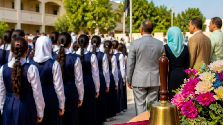 محافظ البحر الأحمر يشارك طالبات الغردقة الثانوية بنات طابور الصباح ويشدد على أهمية الانضباط