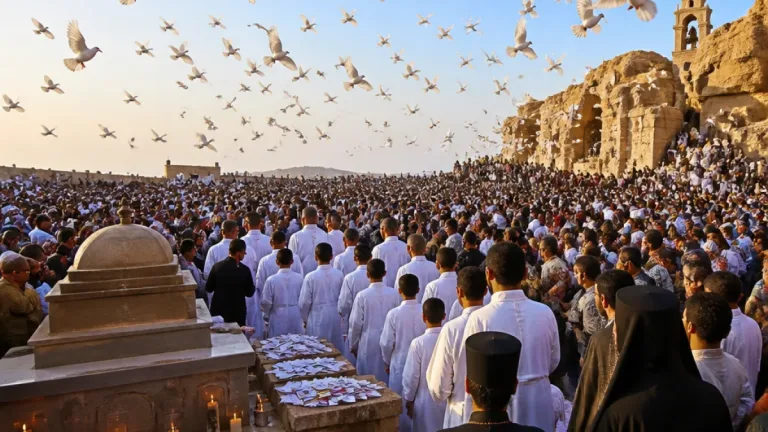دير درنكة بأسيوط يتحول إلى «مستودع أحلام» مع توافد مئات الآلاف للاحتفالات السنوية