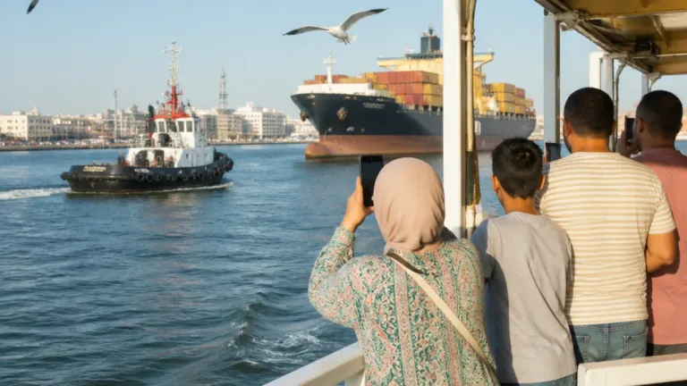 المعدية في بورسعيد: فسحة يومية تربط إفريقيا بآسيا وسط حركة القناة وتأثير اقتصادي محلي