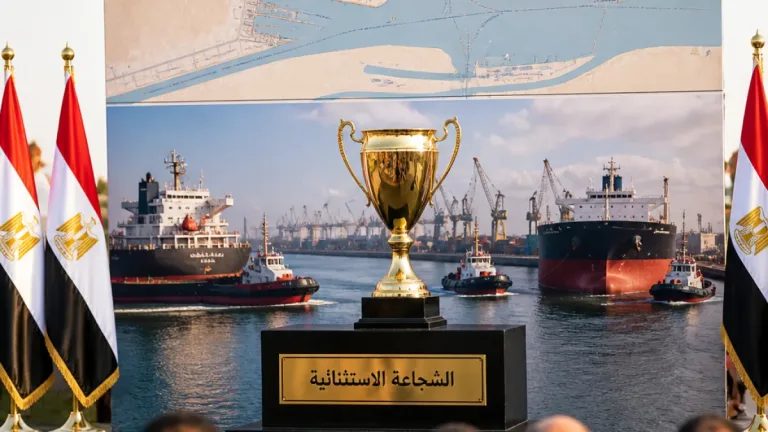 هيئة ميناء دمياط تتسلم جائزة "الشجاعة الاستثنائية" تقديراً لنجاحها في احتواء حادث بحري