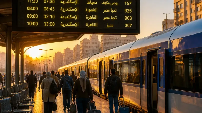 هيئة السكة الحديد تحدد مواعيد قطارات القاهرة–الإسكندرية اليوم الأربعاء