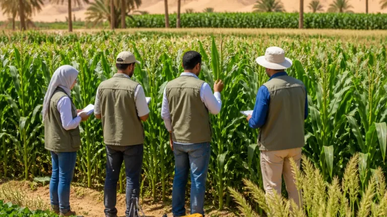 متابعة ميدانية في الخارجة للحملة القومية للنهوض بمحصول الذرة الشامية
