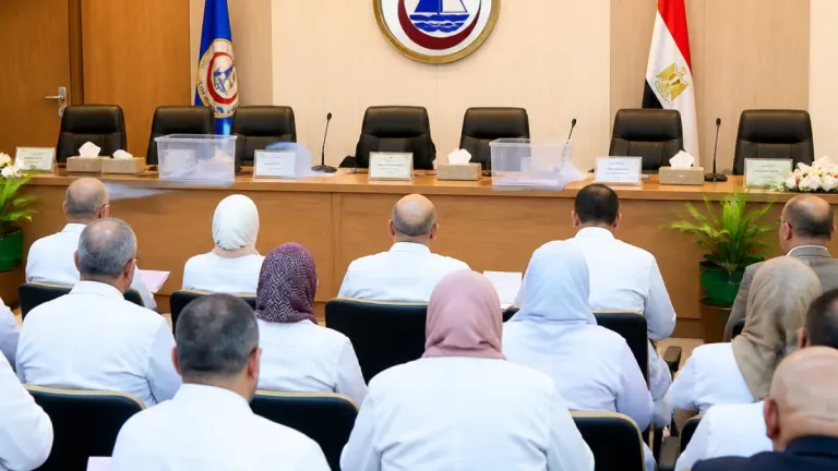 جامعة كفر الشيخ تجري الجلسة العلنية لاختيار الأطباء المقيمين والمعيدين بحضور رؤساء الكلية والمستشفيات