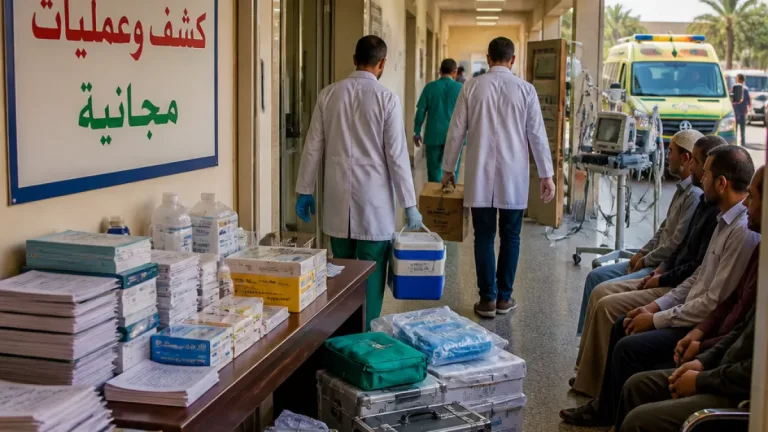 وصول دفعة جديدة من أطباء الجامعات إلى مستشفى العريش لإجراء كشف وعمليات مجانية