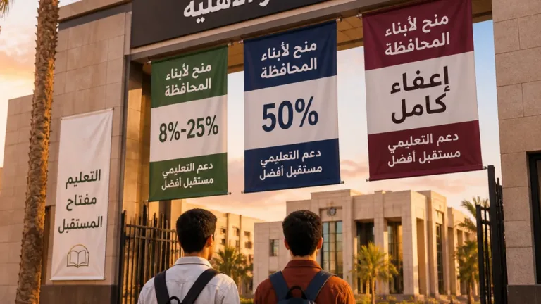 جامعة الأقصر الأهلية تعلن منظومة منح جديدة وتيسيرات لدعم الطلاب والأسر