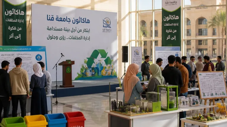 انطلاق هاكثون إدارة المخلفات بجامعة قنا لتعزيز الابتكار واستدامة البيئة الجامعية
