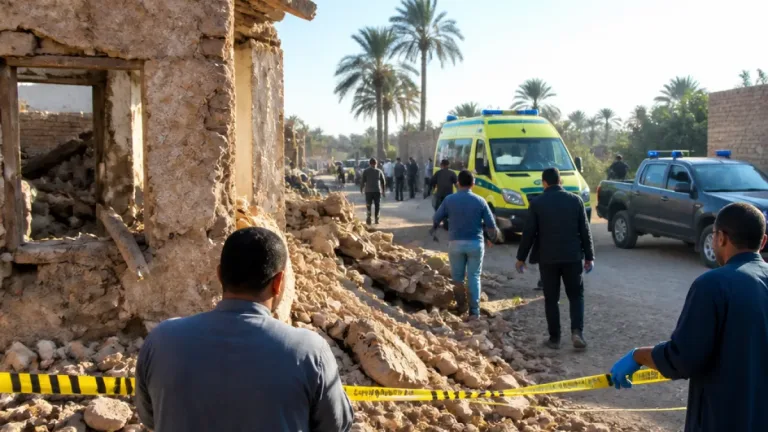 انهيار جزء من منزل ببرهمتوش في السنبلاوين يودي بحياة طفلين وإصابة والدتهما
