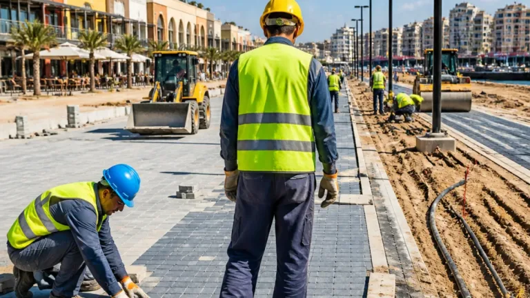 محافظ بورسعيد يتابع تطوير ساحة النصر وحديقة الأمل قرب مجمع المطاعم