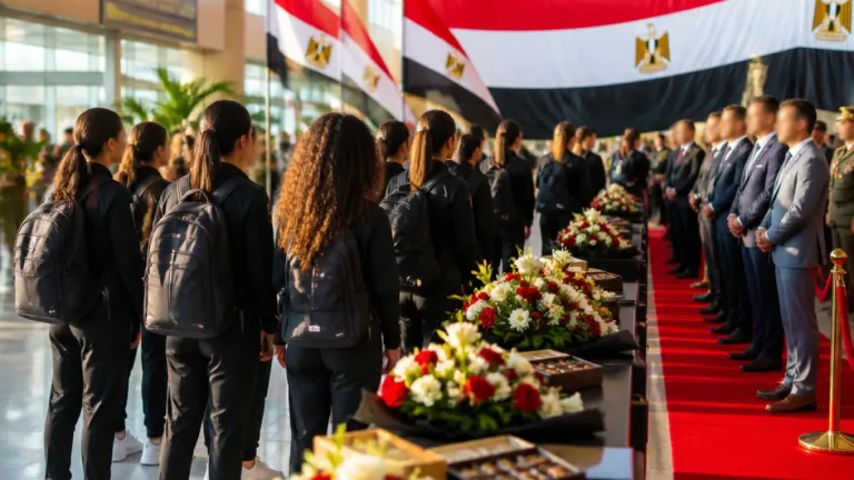 مطار القاهرة يحتفل بعودة ناشئات اليد بعد تحقيق إنجاز وصيفي عالميًا