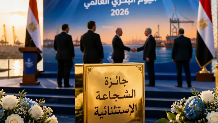 هيئة ميناء دمياط تتلقى جائزة «الشجاعة الاستثنائية» تكريماً لاستجابتها لحادثتي ناقلات الغاز