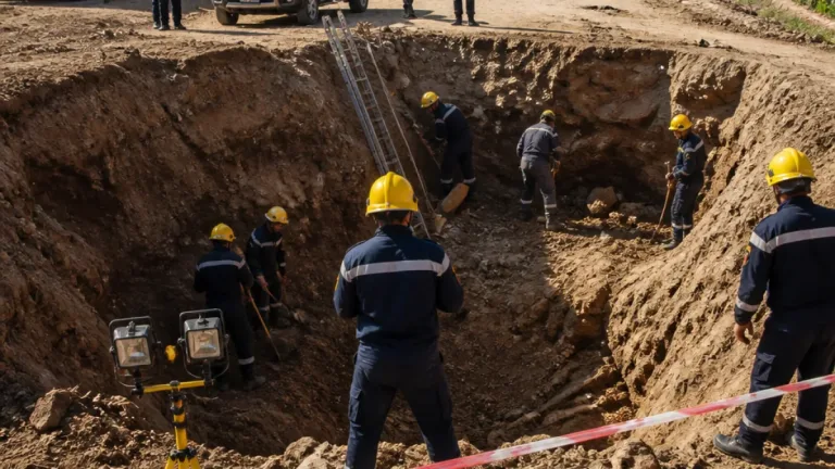 مصرع ثلاثة أشخاص بسقوطهم في حفرة أثناء تنقيب غير قانوني بكوم أوشيم في الفيوم