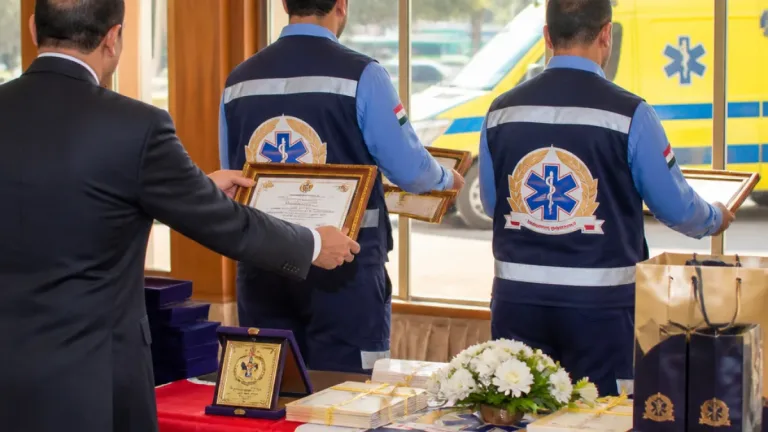 محافظ بني سويف يكرّم طاقم إسعاف أتمّ ولادة طارئة داخل سيارة إسعاف