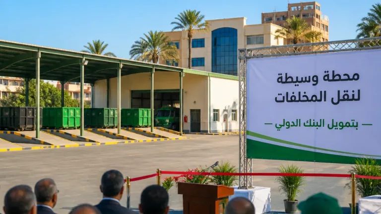 القليوبية تفتتح محطتين وسيطتين لنقل المخلفات في الخانكة وبنها بتمويل البنك الدولي