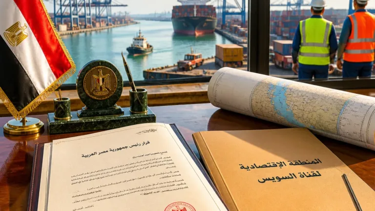 الرئيس يعيّن مصطفى شيخون رئيسًا للمنطقة الاقتصادية لقناة السويس لمدة عام