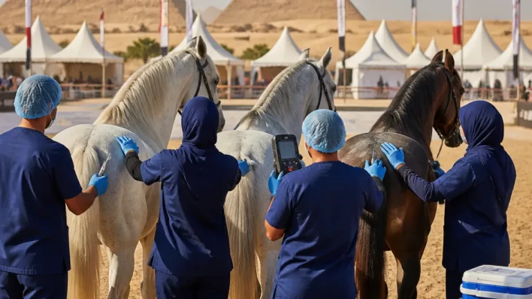 الجيزة تبدأ حملات تطعيم وترقيم الخيول بالهرم استعدادًا لبطولة Longines Global Champions Tour 2026