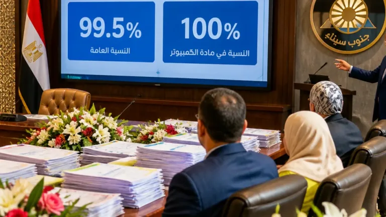 محافظ جنوب سيناء يعتمد نتيجة الدور الثاني للصف الإعدادي بنسبة نجاح بلغت 99.5%