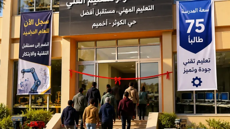 افتتاح مدرسة لتكنولوجيا مياه الشرب والصرف الصحي بأخميم لتخريج فنيين مدربين